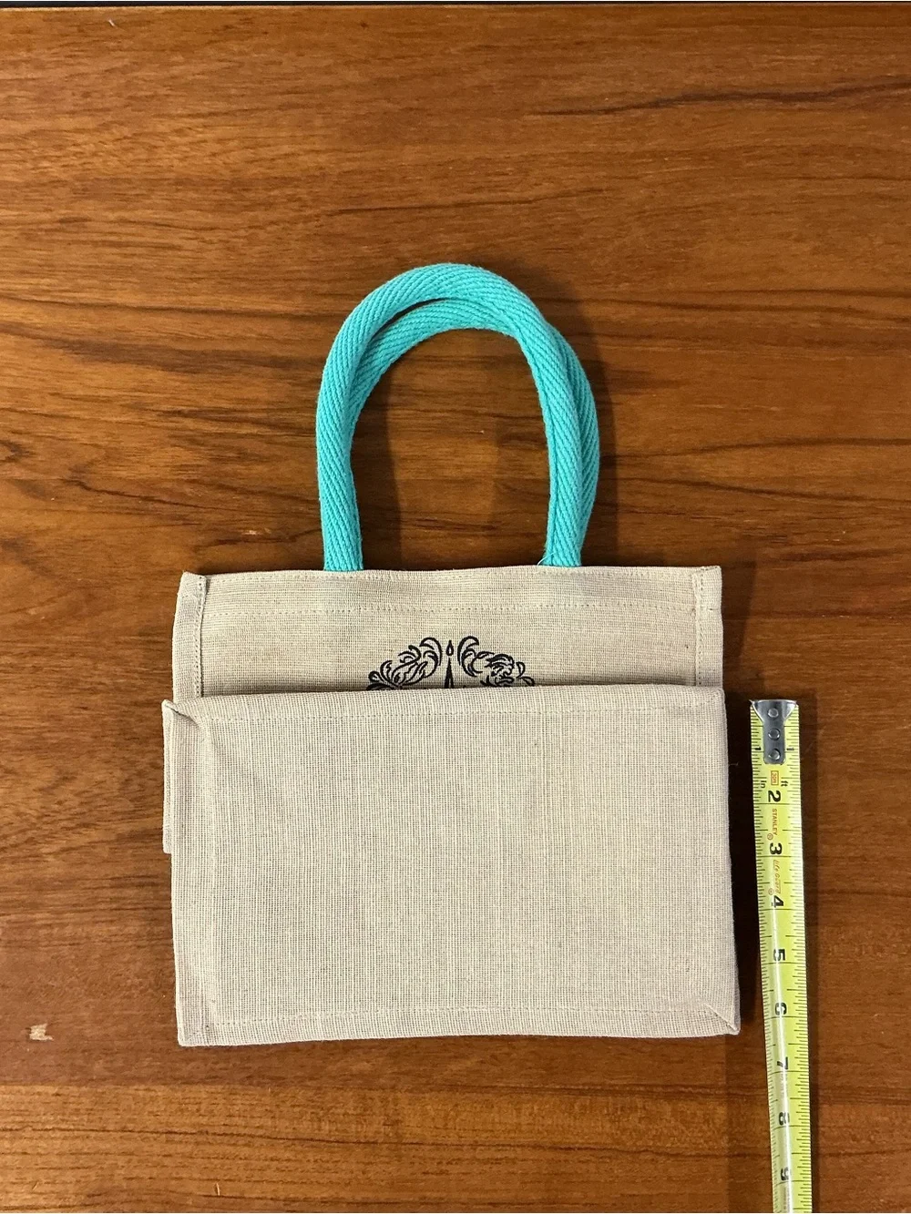 Fortnum and Mason Eco-Friendly Beige Jute Fabric Rope Handle Tote Bag